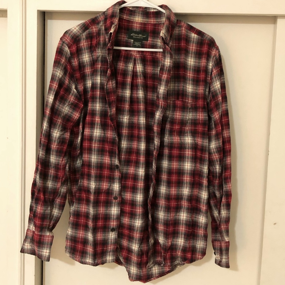 plaid red & black Eddie Bauer flannel